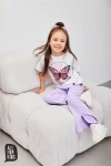 Spodnie dziewczęce dzwony ALL FOR KIDS fioletowe  -maWer Fashion