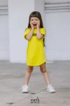 T-shirtowa sukienka MASH MNIE neonowo żółta - maWer Fashion