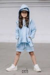 Bluza dziewczęca rozpinana WOLVES mashMNIE niebieska - maWer Fashion