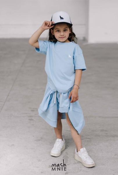 Bluza dziewczęca rozpinana WOLVES mashMNIE niebieska - maWer Fashion
