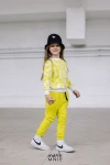 Spodnie dziewczęce dresowe WOLF mashMNIE żółte - maWer Fashion