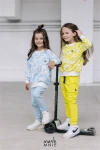Spodnie dziewczęce dresowe WOLF mashMNIE żółte - maWer Fashion