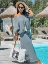 Komplet damski plażowy ZOCCO niebieski - maWer Fashion