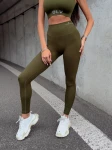 legginsy damskie OLAVOGA CLASSIC 2023 khaki - maWer Fashion