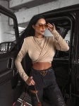 Bluzka damska OLAVOGA JONA 2023 jasny beż - maWer Fashion