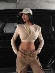 Bluzka damska OLAVOGA JONA 2023 jasny beż - maWer Fashion