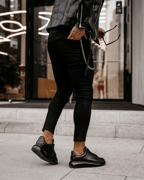 Spodnie męskie OLAVOGA AIDEN 2023 czarne - maWer Fashion