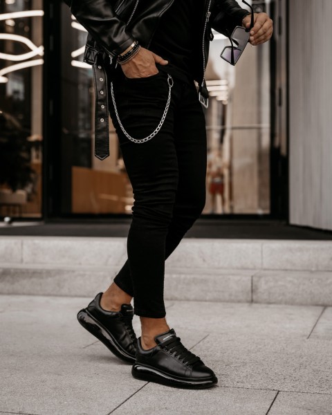 Spodnie męskie OLAVOGA AIDEN 2023 czarne - maWer Fashion