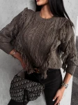 Sweter damski OLAVOGA LAREN 2023 khaki – maWer Fashion