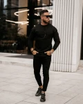 Bluza męska OLAVOGA GOZO 2023 czarna - maWer Fashion