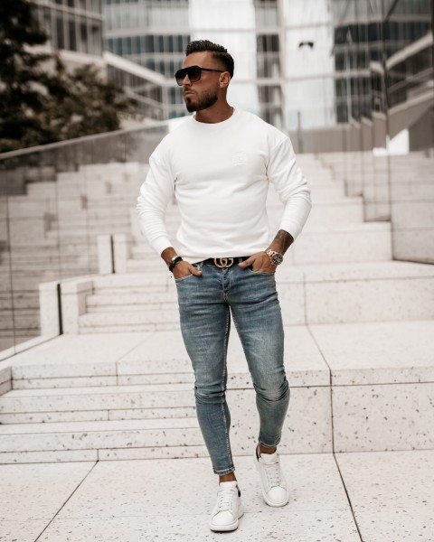 Bluza męska OLAVOGA GOZO 2023 ecru - maWer Fashion