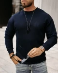Bluza męska OLAVOGA GOZO 2023 granat - maWer Fashion