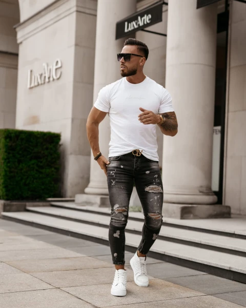 Spodnie męskie OLAVOGA CRIMSON 2023 czarne - maWer - Fashion