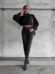 Spodnie damskie OLAVOGA GIOLA 2023 czarne - maWer - Fashion