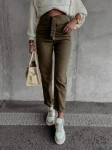 Spodnie damskie OLAVOGA GIOLA 2023 khaki - maWer - Fashion