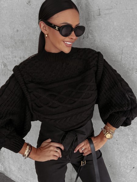 Sweter damski OLAVOGA OSLO 2023 czarny - maWer - Fashion