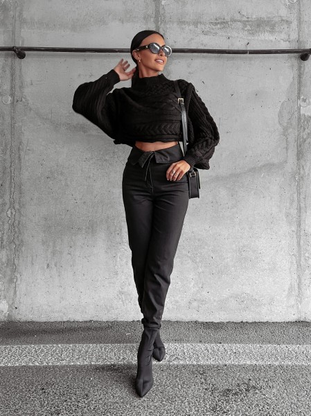 Sweter damski OLAVOGA OSLO 2023 czarny - maWer - Fashion