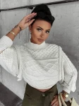 Sweter damski OLAVOGA OSLO 2023 ecru - maWer - Fashion