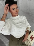 Sweter damski OLAVOGA OSLO 2023 ecru - maWer - Fashion