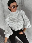 Sweter damski OLAVOGA OSLO 2023 szary - maWer - Fashion