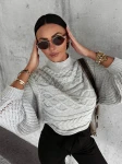 Sweter damski OLAVOGA OSLO 2023 szary - maWer - Fashion