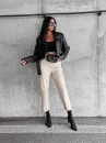 Spodnie damskie OLAVOGA ZELIA 2023 beż - maWer - Fashion