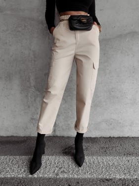 Spodnie damskie OLAVOGA ZELIA beż