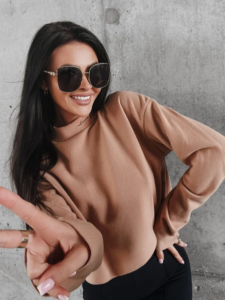 Sweter damski OLAVOGA ENNA 2023 beż  -  maWer Fashion