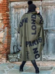Ponczo damskie ZOCCO khaki  - maWer Fashion