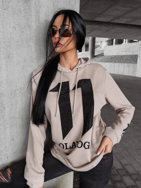 Bluza unisex OLAVOGA NUKUS 2023 beż -  maWer Fashion