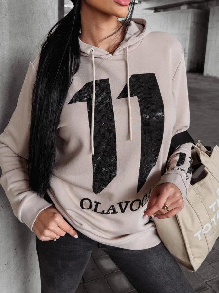 Bluza unisex OLAVOGA NUKUS 2023 beż -  maWer Fashion