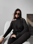 Sweter damski OLAVOGA ASHLEY 2023 czarny - maWer Fashion