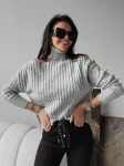 Sweter damski OLAVOGA ASHLEY 2023 jasnoszary - maWer Fashion