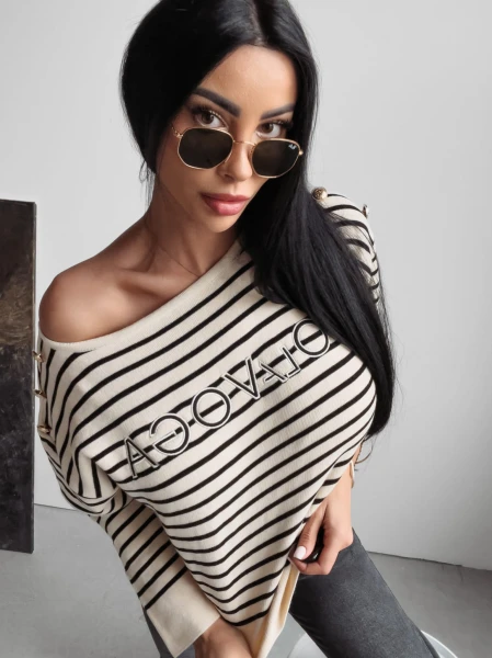 Sweter damski OLAVOGA CAMILA 2023 czarny - maWer Fashion