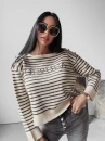 Sweter damski OLAVOGA CAMILA 2023 szary - maWer Fashion