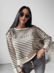 Sweter damski OLAVOGA CAMILA 2023 szary - maWer Fashion