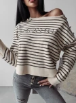 Sweter damski OLAVOGA CAMILA 2023 szary - maWer Fashion