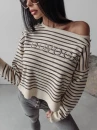 Sweter damski OLAVOGA CAMILA 2023 szary - maWer Fashion
