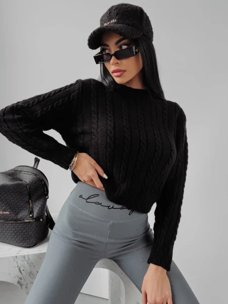 Sweter damski OLAVOGA RONIN 2023 czarny - maWer Fashion