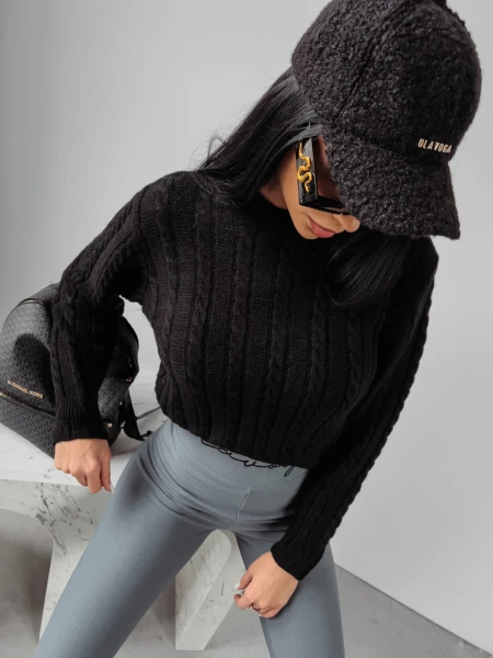 Sweter damski OLAVOGA RONIN 2023 czarny - maWer Fashion