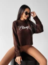 Sweter damski OLAVOGA LOCO 2023 czekoladowy - maWer Fashion