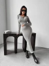 Sukienka OLAVGA OMIKO 2023 szara  – maWer Fashion