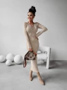 Sukienka OLAVGA OMIKO 2023 beżowa -  maWer Fashion