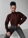 Sweter damski OLAVGA LEILA 2023 brąz  -  maWer Fashion