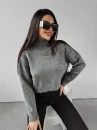 Sweter damski OLAVGA LEILA 2023 ciemnoszary  -  maWer Fashion