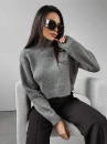 Sweter damski OLAVGA LEILA 2023 ciemnoszary  -  maWer Fashion