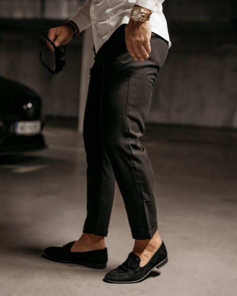 Spodnie męskie OLAVOGA AUSTIN 2023 czarne  -  maWer Fashion