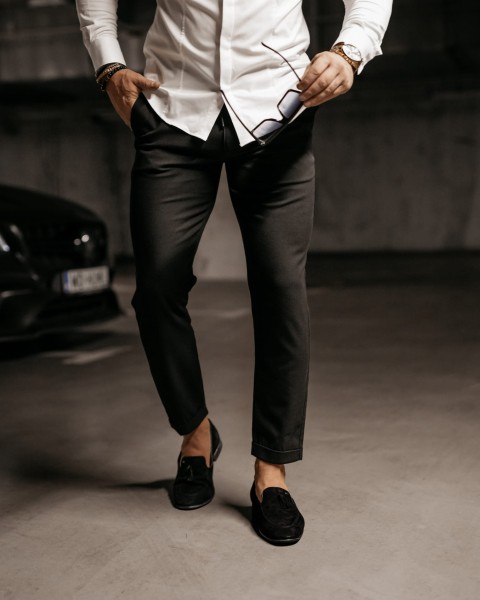 Spodnie męskie OLAVOGA AUSTIN 2023 czarne  -  maWer Fashion