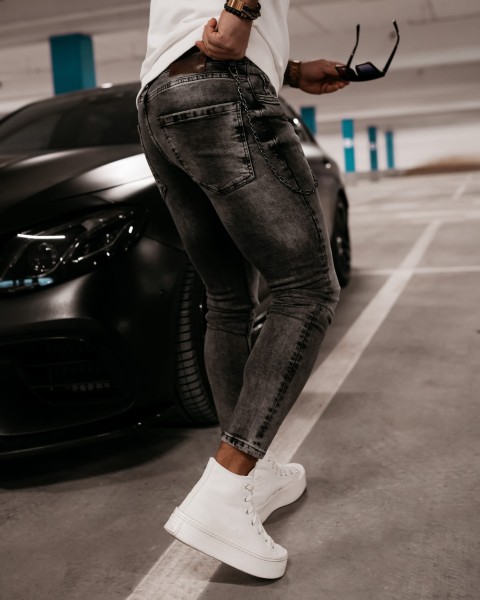 Spodnie męskie OLAVOGA CYAN - maWer Fashion