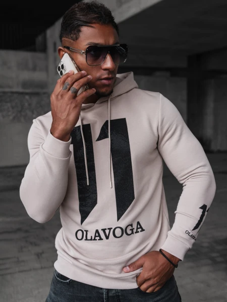 Bluza unisex OLAVOGA NUKUS 2023 beż -  maWer Fashion